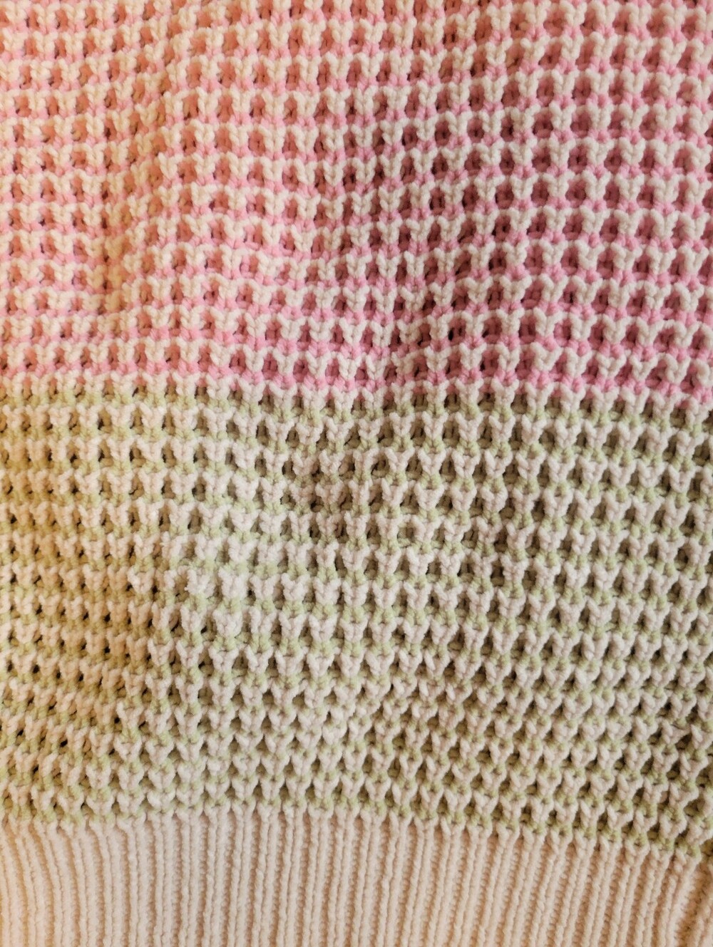 Pastel Waffle-Knit Crewneck Sweater - Picture 9 of 9